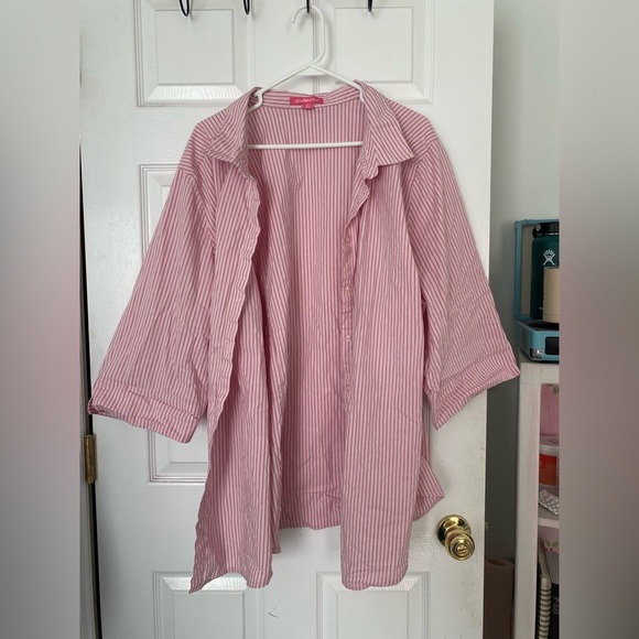 Pink Striped Button Down - Picture 2 of 4